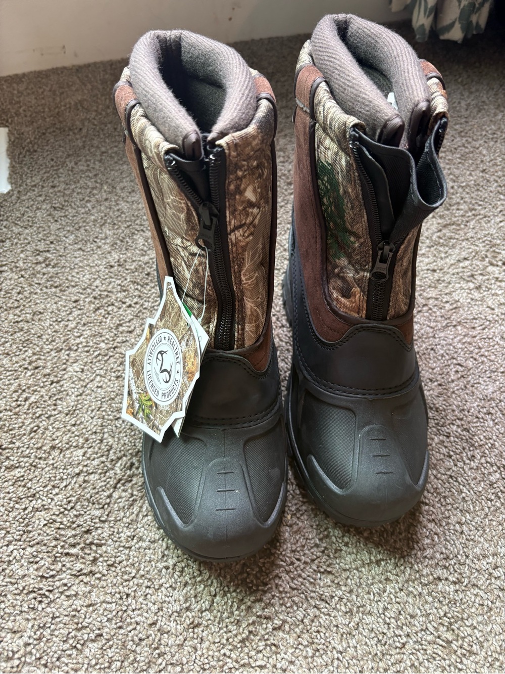 Itasca Kids Brown Camo Waterproof Rain & Snow Boots